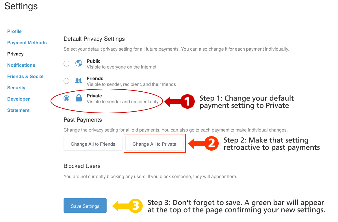 Change your Venmo privacy settings